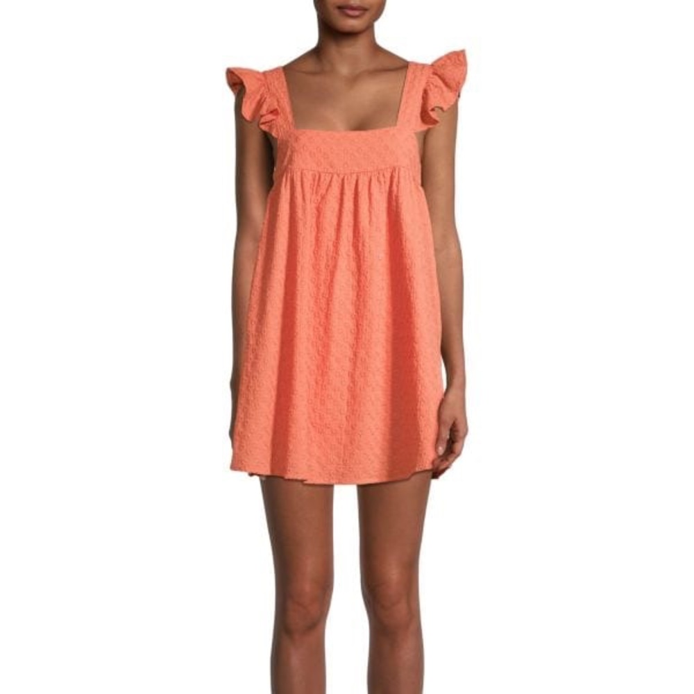 NWT BB Dakota Orange Eyelet Babydoll Dress
